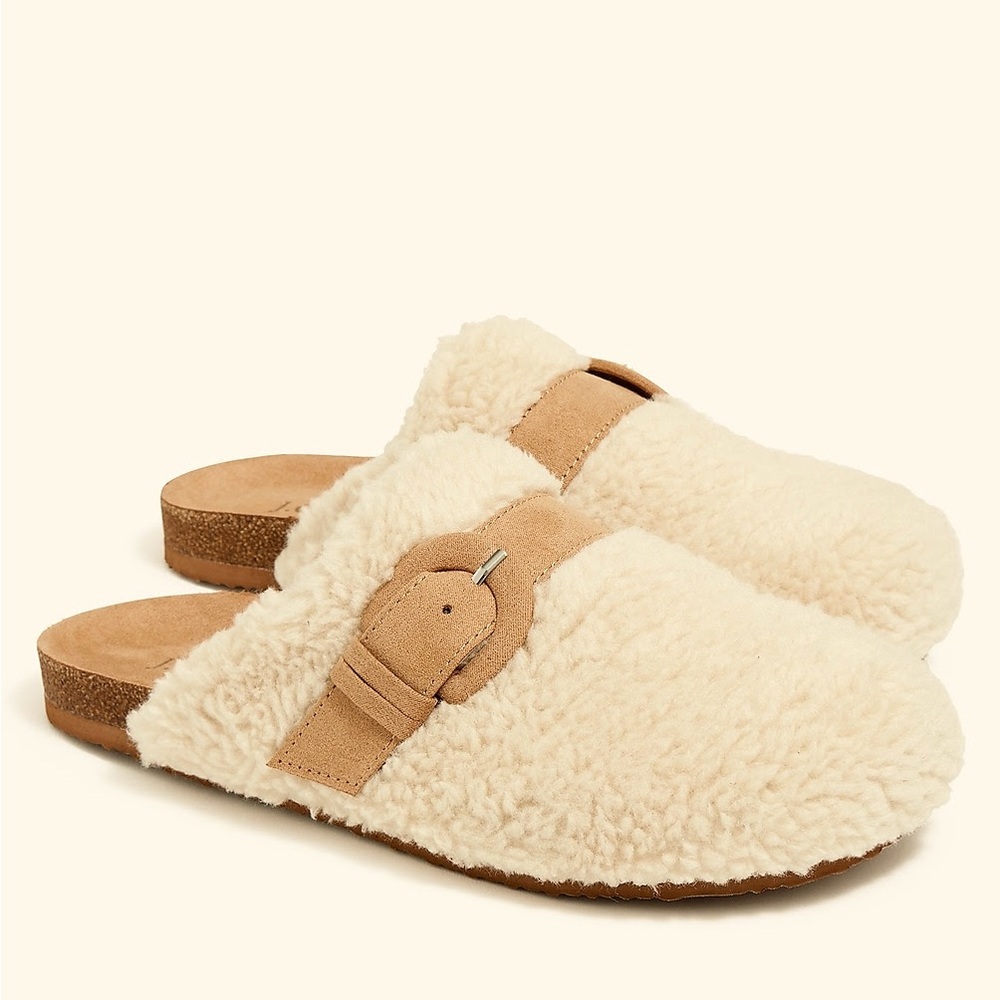 J. Crew Buckle Clog Slippers